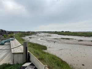 view over river estuary when the tide is out