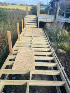 decking boardwalk under construction